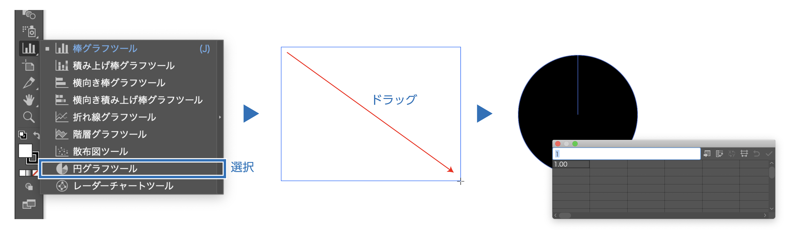 超簡単 イラストレーターで円グラフの作り方とかっこいい見せ方 デザナル