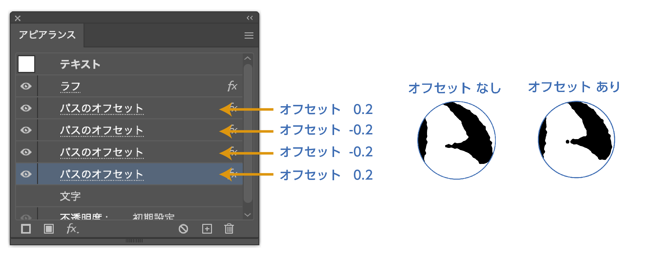 かすれた文字