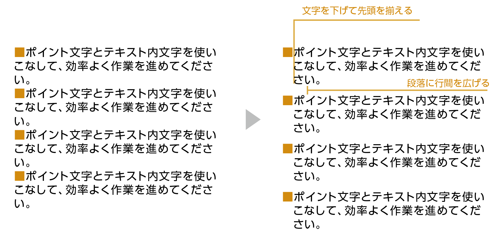 インデント（字下げ）・段落前後のアキの設定