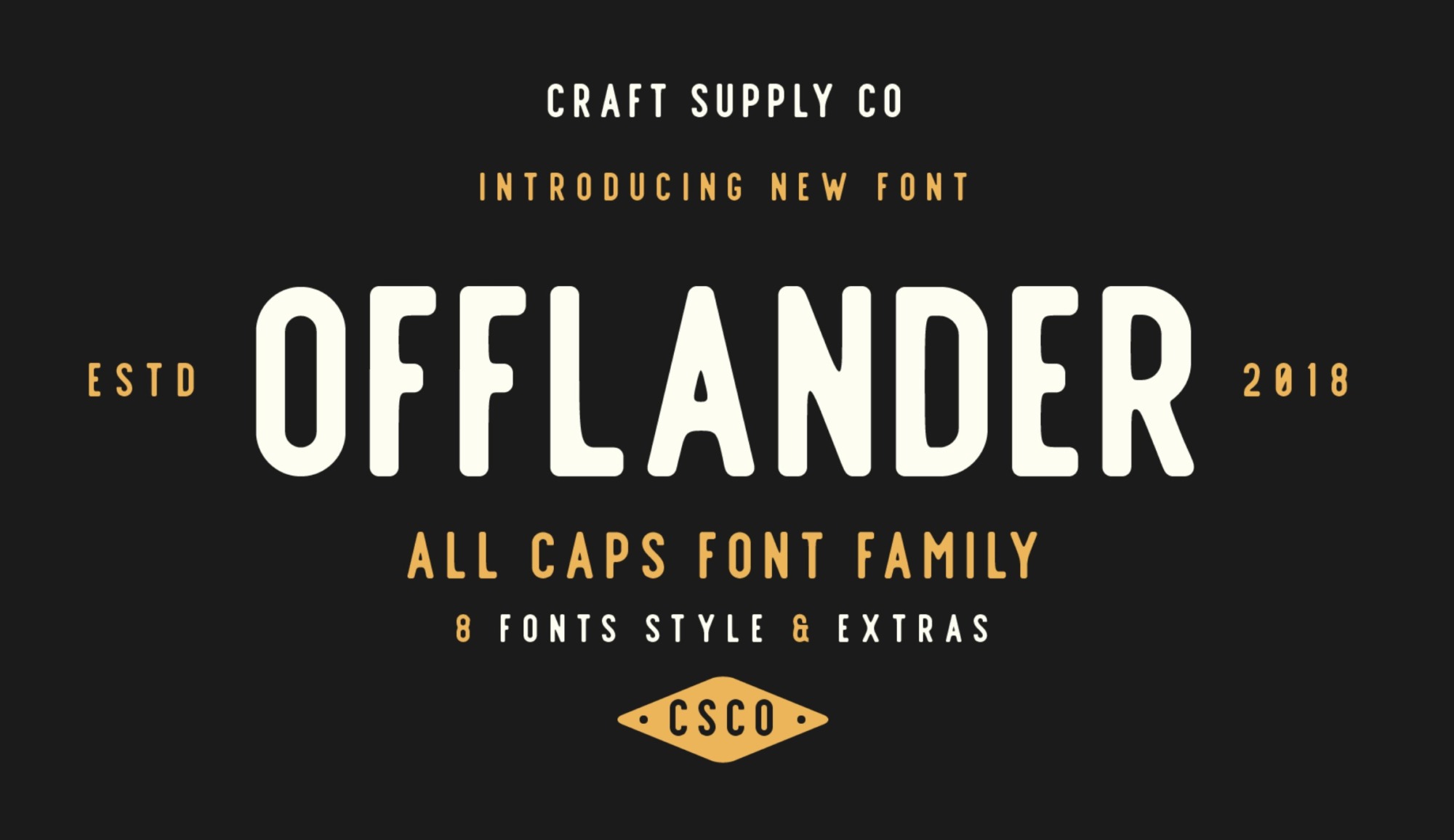 Offlander Rough - Free Vintage All Caps Font